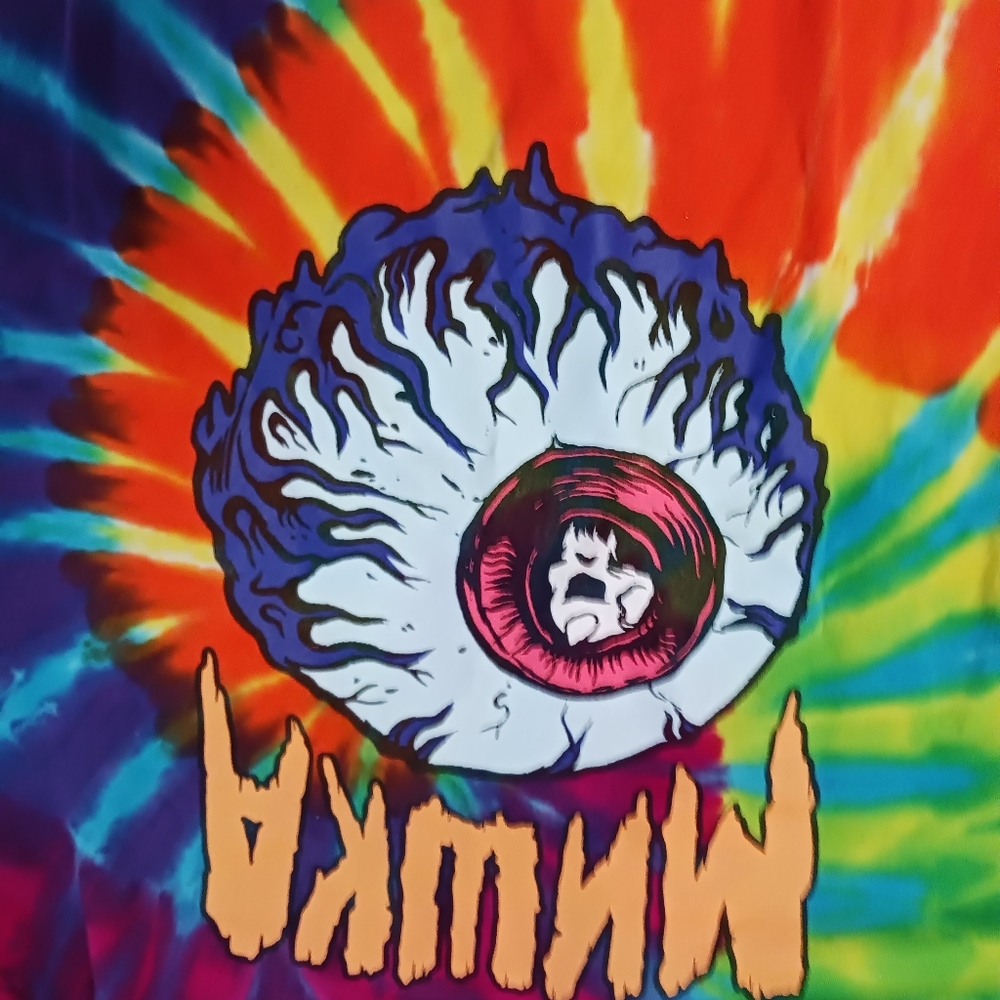 Mishka MNWKA  Men’s Tshirt Tye Dye Medium Eyeball Novelty Shirt
